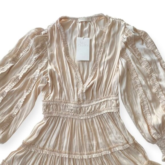 Ulla Johnson Gemma Plisse Mini Dress In Dawn, Size 6, New with Tag, $575 MSRP - Picture 9 of 16